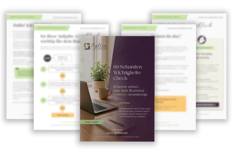 Vorschau des Cheat-Sheets 60-Sekunden-Wichtigkeits-Check – 5 Seiten im Überblick